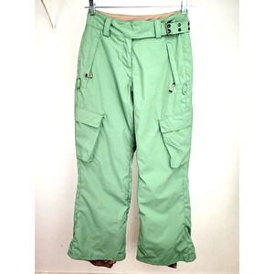 Sessions Loyola Snow Pant Womens Size XS Mint Green Ski Snowboard Belt